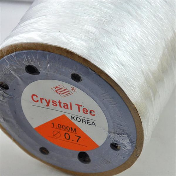 0 7mm --3200 piedi1000 metri--Cavo elastico di cristallo della Corea per la collana del braccialetto fai da te Cavo elastico Filo di cristallo Stretch Cord339S