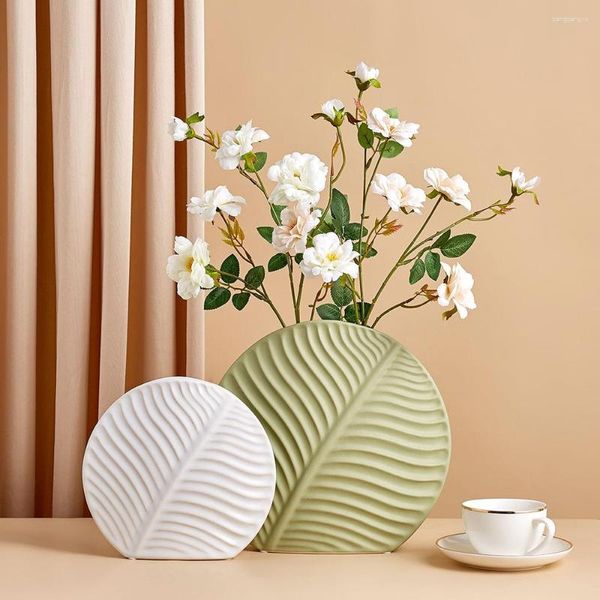 Vazolar Basit Seramik Vazo Odası Dekorasyon Modern Ev Dekoru Bitki Çiçek Düzenleme Konteyner Masa