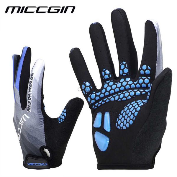 Luvas de ciclismo Luvas Mtb Ciclismo tela sensível ao toque GEL bicicleta esporte à prova de choque estrada dedo cheio luva bicicletária para homem mulher MICCGIN HKD230720