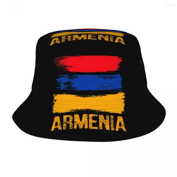 Berets Summer Beach Vacation Getaway Headwear Armenia Флаг аксессуаров боб шляпы Стильная унисекс солнце