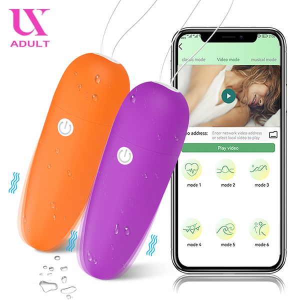 Vibradores aplicação Bluetooth mini bala vibrador estimulador de clique feminino controle remoto sem fio roupa íntima vibração amor ovo sexo brinquedo 230719