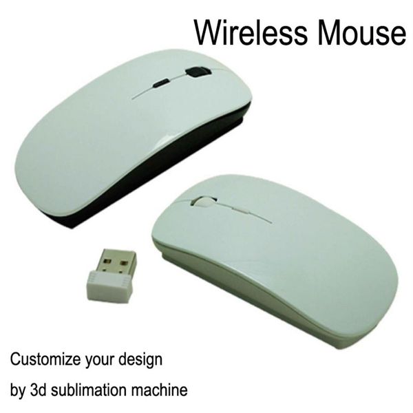 Ratos em branco 3d impressão por sublimação mouse sem fio personalizado 100 peças 269v