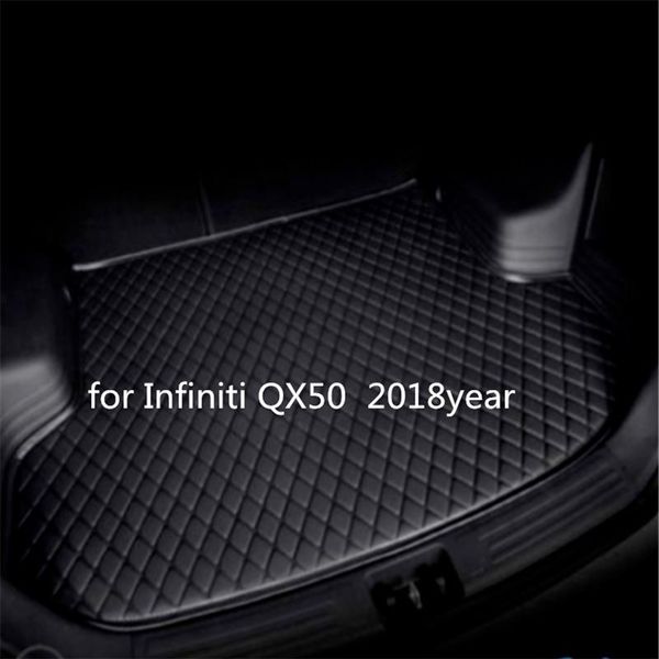 Tapete de couro antiderrapante personalizado para porta-malas de carro adequado para Infiniti QX50 2018 ano tapete antiderrapante292P