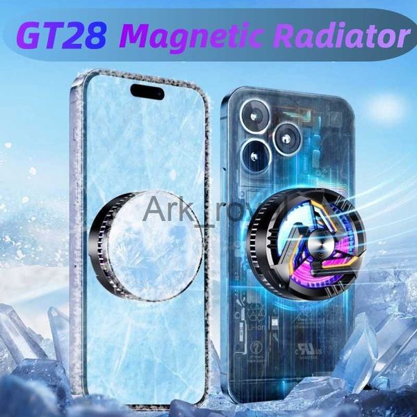 Outros acessórios para celular GT28 Resfriador de celular Universal Ventilador de resfriamento de telefone para iPhone Android Semductor Resfriamento Forte magnético Pequeno Portátil J230720