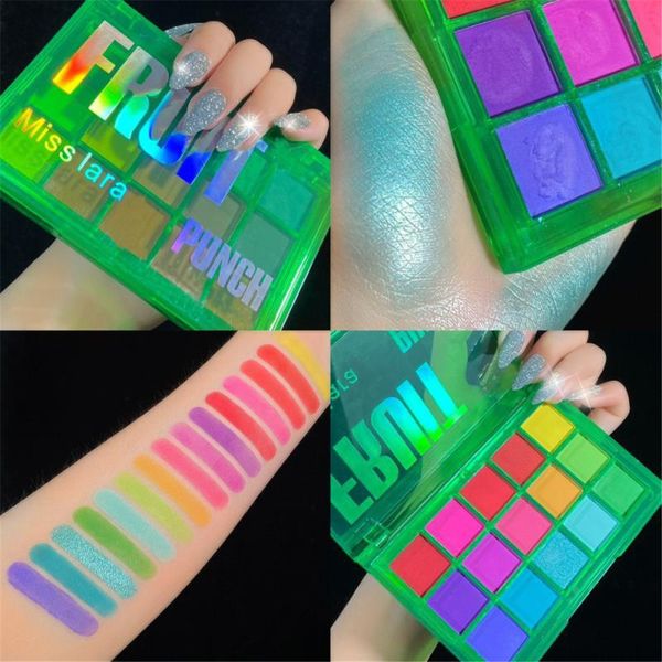 Bayan Lara Tatlı Partisi Göz Farı Palet Neon Makyaj Paleti 15 Pırıltılı Glitter Mat Tonları Matelik Çıplak Blendable Pigment