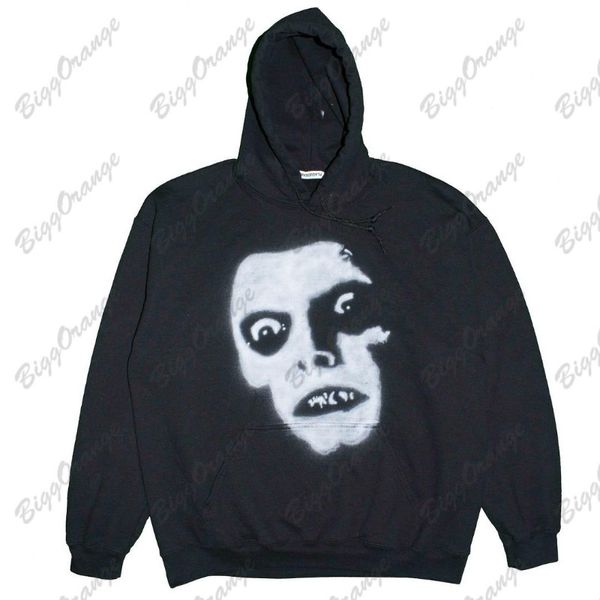 Damen Hoodies Sweatshirts Übergroße Y2k Gothic Dark Style Hoodies Streetwear Kpop Harajuku Anime Hoodie Dunkles Alphabet Totenkopfmuster Paar Modelle Damen 230720