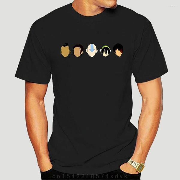 Camiseta Masculina Equipe Avatartshirt Masculina Algodão de Qualidade Manga Curta de Verão Avatar The Last Airbender Camiseta Casual Anime Homens/Mulheres Top