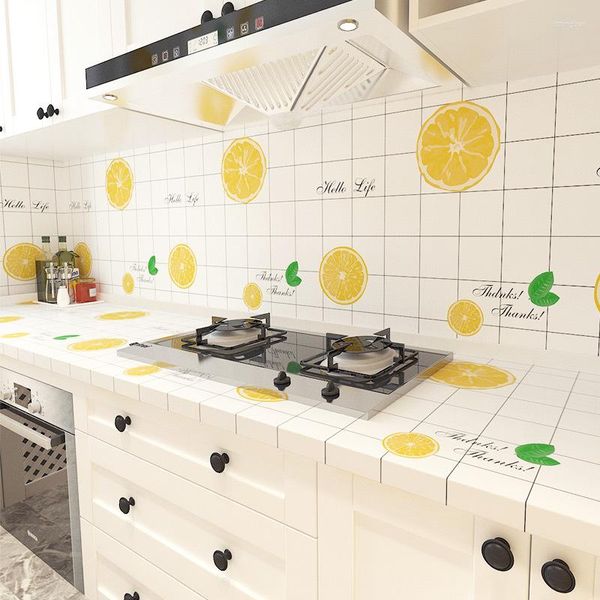 Adesivi murali per armadio da cucina Stufa Accessori bagno Pannello grembiule Carta da parati autoadesiva Goccia all'ingrosso