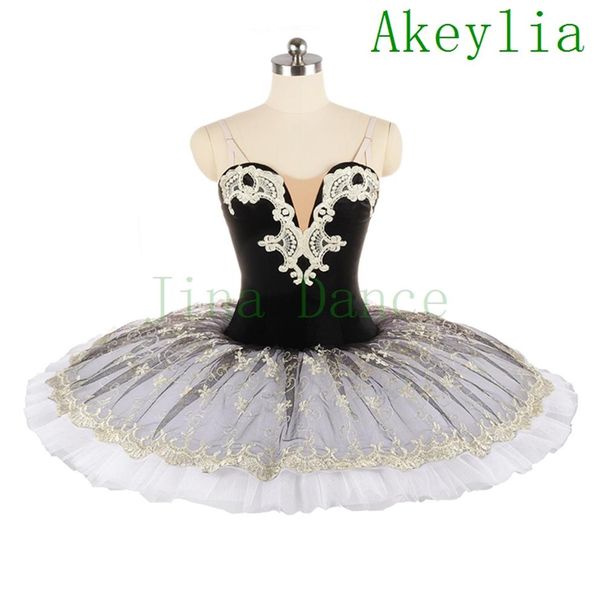 Traje de balé feminino tutu de balé profissional branco cisne preto adulto infantil meninas penas tutu de balé adulto kids224n