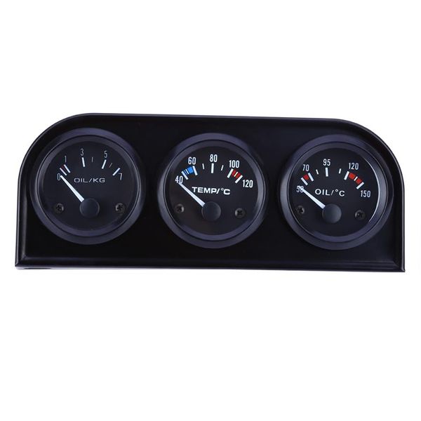 B735 52MM 3 in 1 Auto Messgerät Auto Gauge Wassertemperatur Öldrucksensor Triple Kit238n