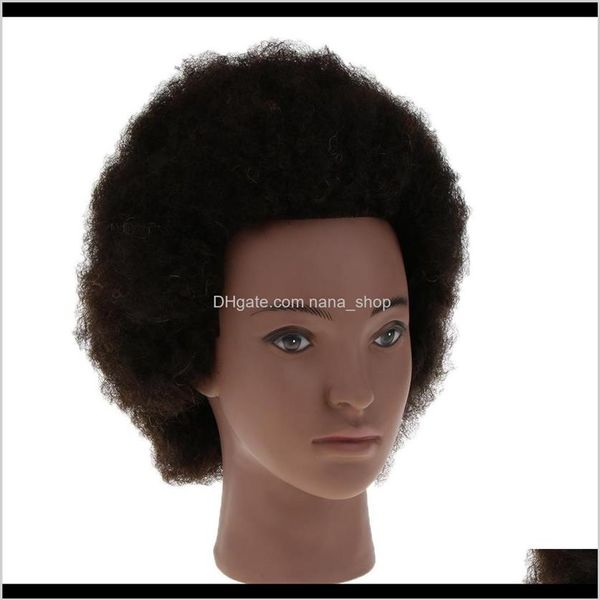 Cabeças Cosmetologia Afro Manequim Cabeça W Yak Cabelo Para Trança Corte Prática Qyhxo Dtpyn276F