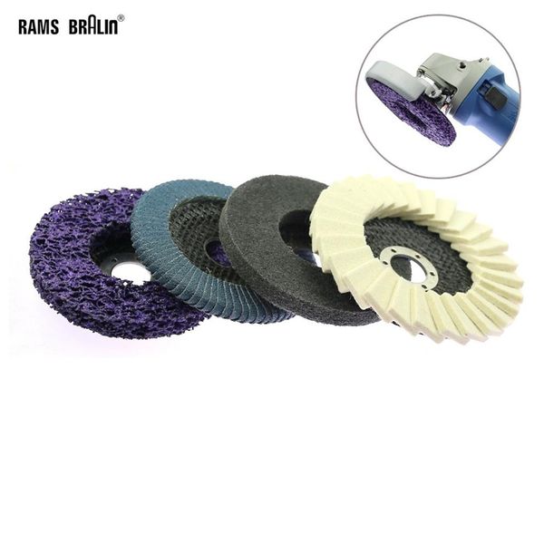 5 pçs Rebarbadora Rebolos Abrasivos 115 125mm Esmerilhamento Polimento Flap Disc226Y