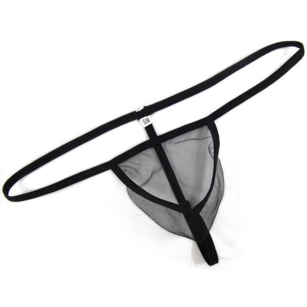 G3679 Erkek Seksi Mini Pouch Thong, C-Thru Tül Seksi Erkek iç çamaşırından gör