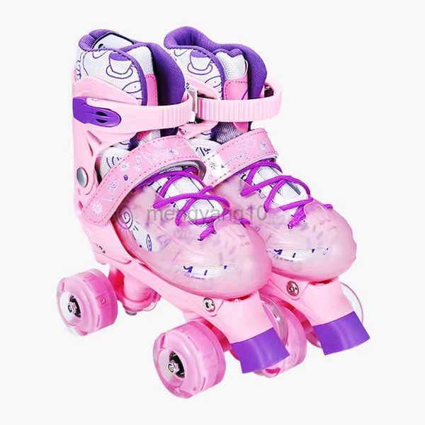 Inline-Rollschuhe für Kinder, Rosa, Blau, Zwei-in-Eins-Inline-Skating, rutschfest, zweireihig, für den Außenbereich, Patins mit 4 Rädern für Jungen und Mädchen, HKD230720