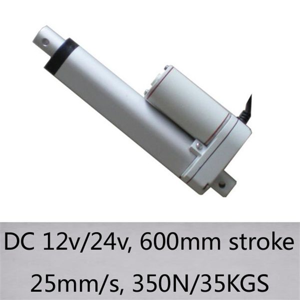 24 inç 600mm Mini Strok 25mm S Yüksek Yük Hızı Yok 350N 35kgs Yük DC 12V 24V Elektrik Doğrusal Aktüatör256Z