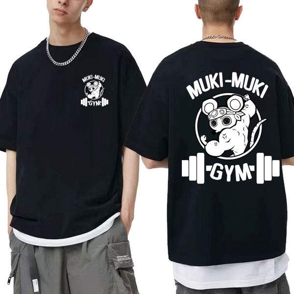 Japonês Anime Demon Slayer Uzui Tengen Print T-shirts Homens Engraçados Moda Casual Camisa de gola redonda Camiseta Ninja Muscular Mouse Academia