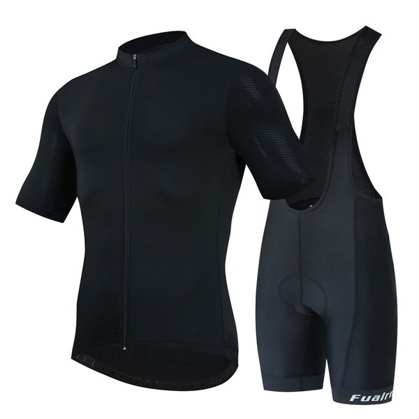 Maglia da ciclismo Imposta Pro Set Pantaloncini con bretelle da uomo Bicicletta Manica corta Abbigliamento Bici Maglia Ciclismo Hombre Nero Per MTB 230720