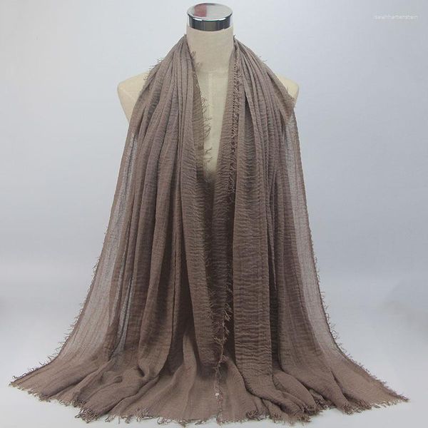 Шарфы 40 -колорные шарф женщин роскошные дамы хиджабов плиссированные кисточки шарфы