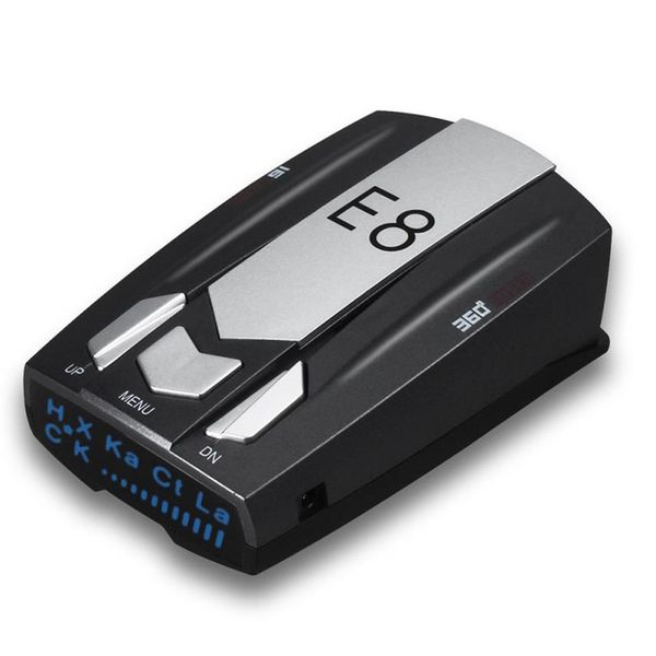 E8 LED GPS LASER CAR Electronics Detector Antiradars Speed ​​Auto градусов обнаруживает 12 В DC237O