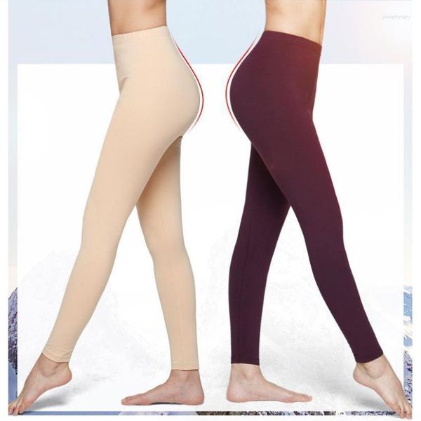 Leggings femininas femininas 2023 outono inverno leggins fitness femininas macias cores sólidas calças modais femininas leggins elásticas Mujer Y524