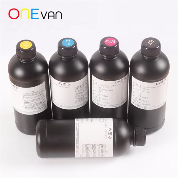 Uma garrafa de tinta macia 500ml impressora UV da cabeça de impressão para luzes LED R1390 R1800 L800 L1800 impressora UV A3 A4UV2810