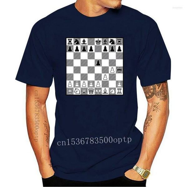 Herren-T-Shirts, Schach-Shirt – Fools Mate Board Layout, klassisches Mathe-Set