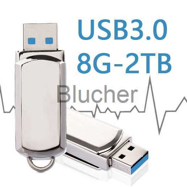 Schede di memoria USB Stick HOT USB 30 Flash Drive Memory Stick Metallo Pendrive 1TB 2TB Design classico USB Gadget 3264128GB Pen Drive 16GB 8GB Portachiavi x0720