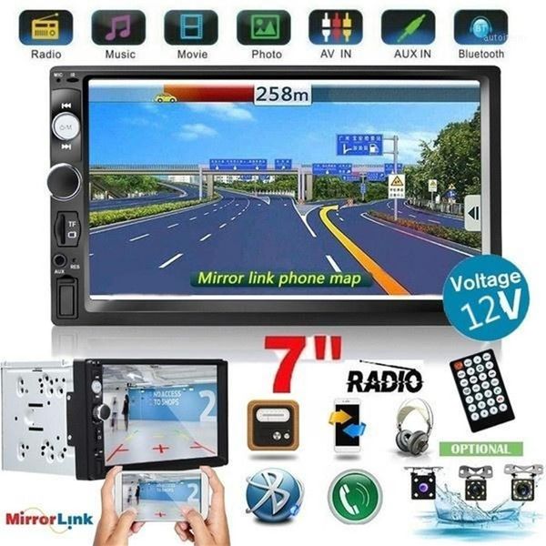 Auto Audio Autoradio 2 Din Radio 7 Touch Screen Dash MP5 Bluetooth USB Digital 2Din Multimedia Player Rückansicht Kamera1310H