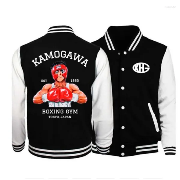 Männer Jacken Anime Hajime No Ippo Kamogawa Boxing Gym Baseball Jacke Männer Bomber Oberbekleidung Makunouchi Casual Uniform Mantel