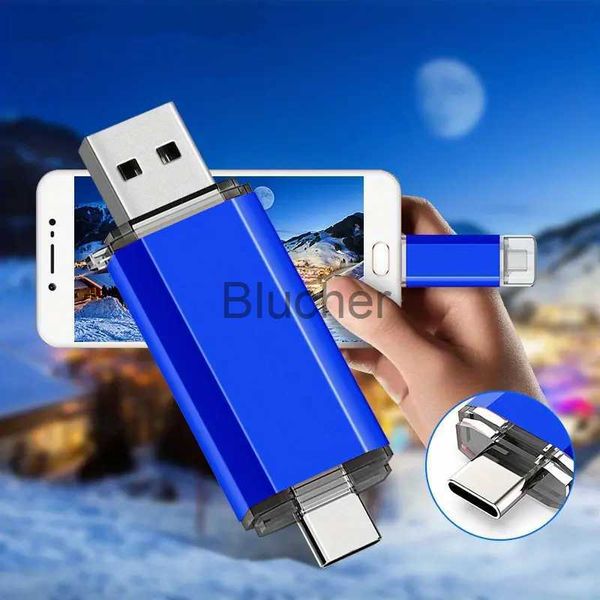 Bellek Kartları USB Stick Yeni 128GB 64GB USB Tip C Tip Yüksek Hızlı USB Flash Sürücü Otg Pen Drive 64GB 128GB 2 In 1 Typec OTG USB Flash Drive X0720