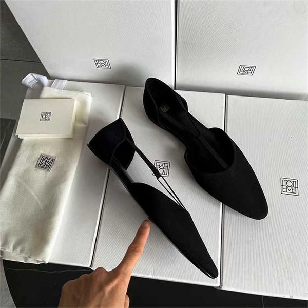 Toteme Designer Silk Jane Original Mary Satin Fablo Scarpe puro scarpe single singole comode e versatili gelso in seta a Tande flat sandali