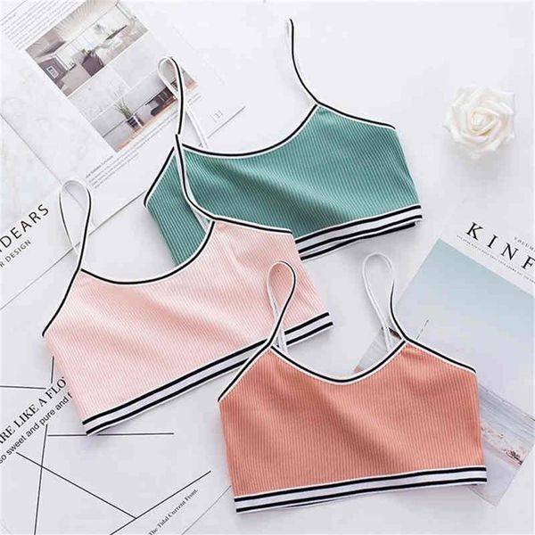 4pcs Teen Bra Girl Vest Cotton Spandex's Sport 12-16 лет подростки для детей нижнего белья219G