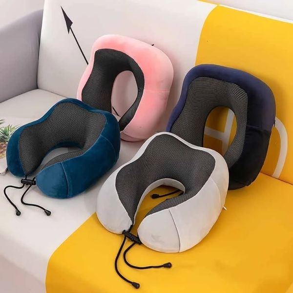 Cuscino Memory foam Cuscino per il collo a forma di U Viaggio morbido Massaggio sonno Auto per aereo Letto per colonna vertebrale Nap 230719