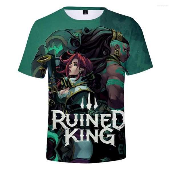 Herren T-Shirts Ruined King 3D-Druck T-Shirt Lose Kurzarm Lässige All-Match-T-Shirts