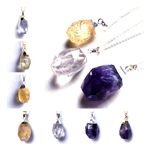 PRATA NATURA GEM PLOM GEM PLOMA CRISTAL DE CULTA CHELAGEM PENENTE CHELLA DE CHANTROS DOURO DE OURO CITRINA AMETHYST Lemon Quartz Rock Quartz 266a