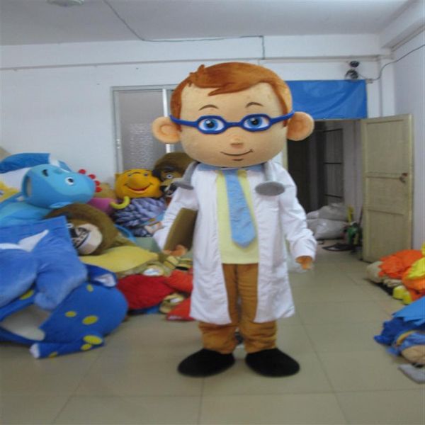 Traje de mascote de médico masculino de halloween dos desenhos animados médicos personagem de tema de anime festa de carnaval de natal trajes extravagantes adulto outfi261p