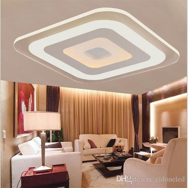 moderna lampada da soffitto a led ultrasottile in acrilico minimalista Plafoniere rettangolari per soggiorno plafoniere a led2578