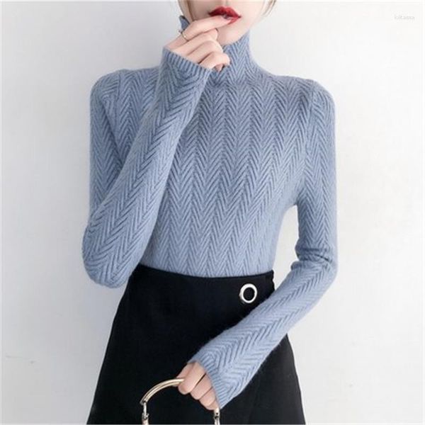 Kadın Sweaters Koreli iç çamaşırı kadın Sonbahar ve Kış 2023 İnce Alt Gömlek Uzun Kollu Sıkı Knited Catinending PZ2673