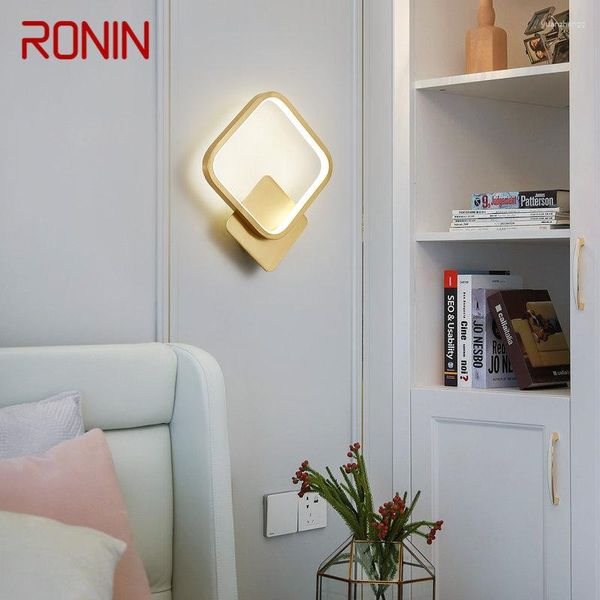 Wandlampen RONIN Zeitgenössische Kupferlampe LED 3 Farben Luxuriöse Wandleuchte Beleuchtung für Zuhause Wohnzimmer Schlafzimmer Dekor