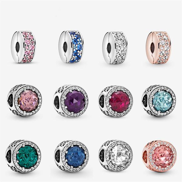 Damen-Perlen aus 925er-Silber, passend für Original-Pandora-Armband, hohl, herzförmig, blauer Charme, CZ-Diamant, Schmuck, Geschenk für Damen, mit Box315p