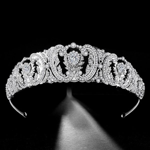 Nova chegada princesa lindos acessórios de cabelo tiaras de noiva cristais strass noiva headpieces festa de casamento coroa de cabelo 208p