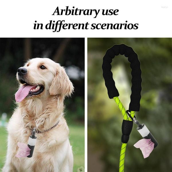 Porta-cachorros Coletor de cocô para animais de estimação Dispensador de lixo Compartimento duplo Leve Portátil Durável Suprimentos de limpeza Limpador para cães