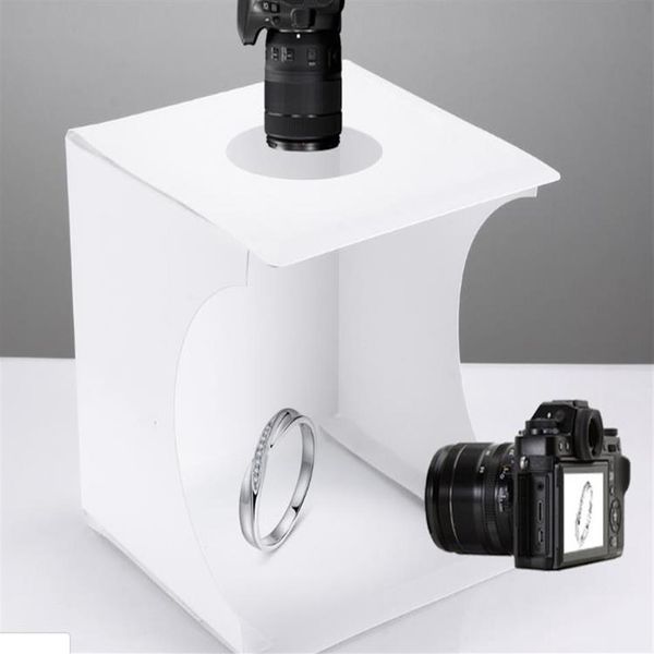 Mini Portable Folding Lightbox Pography Studio мягкая коробка светодиодная светодиодная лампа Soft Box DSLR Camera PO Founal272Y