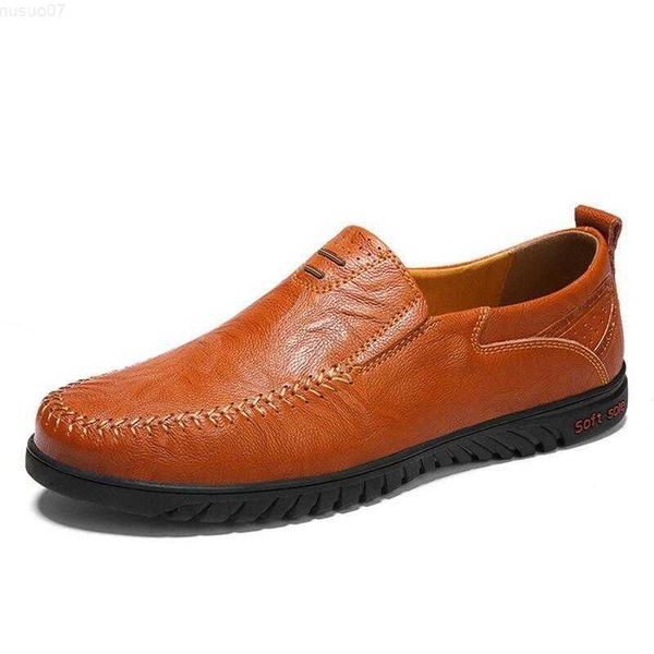 Kleid Schuhe Neue Frühling Neue Mode männer Leder Casual Schuhe Männer Schnüren Wohnungen Sommer Bequeme Handgemachte Mokassins Männer Schuhe größe 37-47 L230720