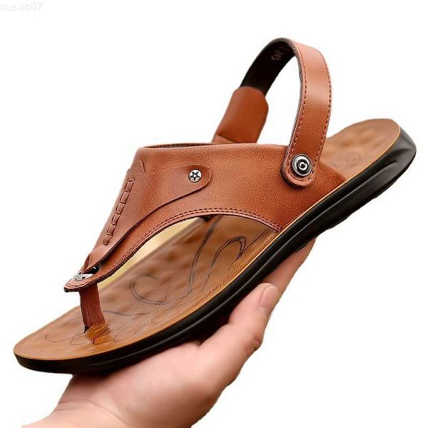 Сандалии 2023 Новые высококачественные повседневные пляжные туфли модные тренды мужская обувь для мужчин для мужчин сандалии Chaussure Homme L230720