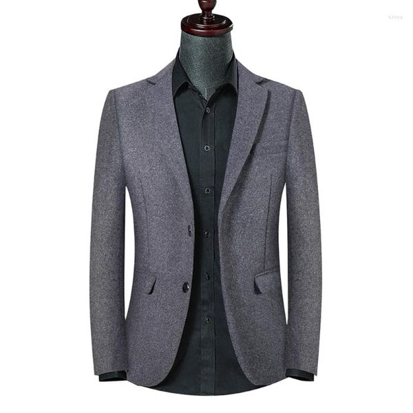 Männer Anzüge Frühling Hohe Qualität Anzug Mantel Wolle Mischungen Casual Blazer Männer Top Männlich Solide Business Herren Mäntel Und jacken