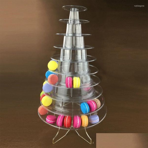 Altri strumenti Bakeware Aron Espositore per torta Cupcake Tower Rack Vassoio Basi per dessert Supporti da tavolo Candy Bar Decorazione Drop Deliv Dhbl9