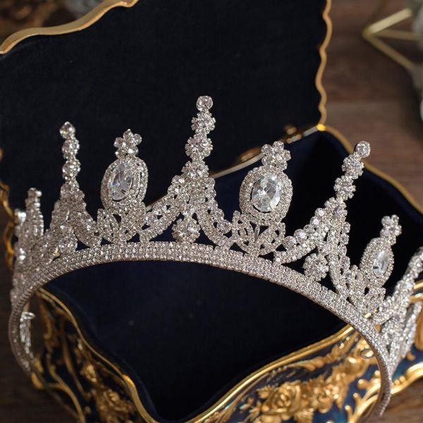 2021 Luxo Tiaras E Coroas Princesa Concurso De Noivado Tiara Acessórios De Cabelo De Casamento Vestido De Noite Jóias De Noiva294G