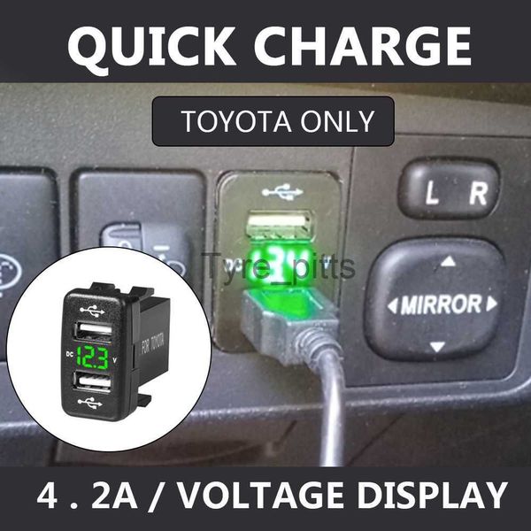 Другие батареи Chargers 24 В 12 В CAR USB Chargers 3.0 Power Adapter Socket Volt Test Automotive Accessories для Toyota Corolla Prado Reiz Land Cruiser X0720