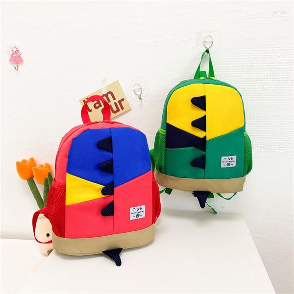 Modello di zainetto per bambini Cartone animato Dinosauro Scuola materna Versione coreana Moda Nylon Convenienza creativa Semplice